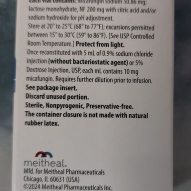 Micafungin (micafungina) inyectable 50mg - 2/2