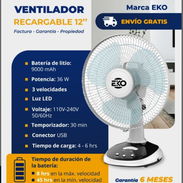 Ventilador Recargable de Mesa - Img 55872383