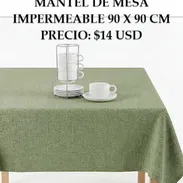 SET DE 4 TAZAS CON ORGANIZADOR VERTICAL + MANTEL DE MESA IMPERMEABLE 90 X 90 CM, ENTREGA DE FACTURA - Img 55459208