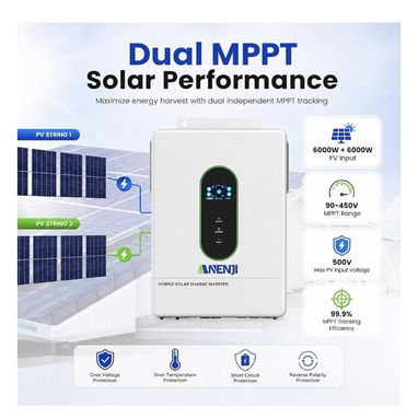 Super oferta!!! Inversor híbrido solar de 12000W 48V DC a 120V/240V AC Inversor de potencia de fase dividida monofásico. - 4/8