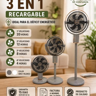 Oferta : ‼️‼️‼️‼️‼️‼️ Ventilador recargable jysuper  Color mixto - 2/2