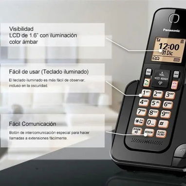 Teléfono inalámbrico Panasonic KX-TGC363, 3 teléfonos - 2/2