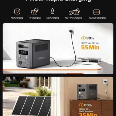 Oferta tecnológica: Estación Energía Port. 1024Wh LiFePO4 – 1800W UPS y Ca... | videojuegoshabana.com - 3/4