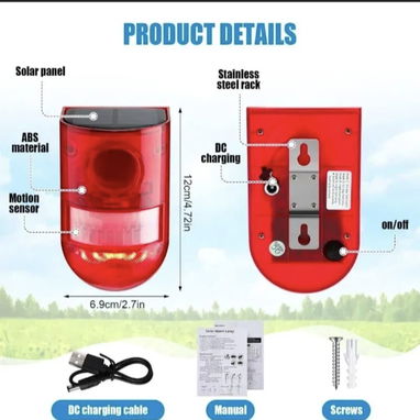 ALARMA CON PANEL SOLAR PARA EXTERIOR.  30 USD - 2/3