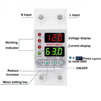 Protector de voltaje ajustable 110v 63A - Img 126126715
