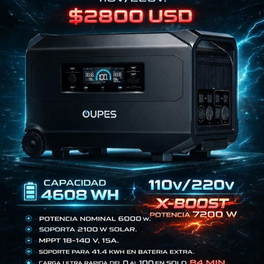 OUPES GUARDIAN 6000 + Batería extra(9.2kilos en total) 110V/220v - Img 121318077