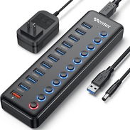 Hub Wenter USB 3.0 10 puertps mas 1 de carga con alimentación externa - Img 57308166