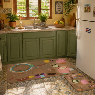 🧼 Set de 2 Alfombras de Cocina  💰 $11 USD  🧍‍♀️ Antideslizantes y suaves . - Img 123041612