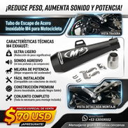 Tubo de Escape de Acero Inoxidable M4 para Motocicleta (Resonador, mofle) - Img 57508125