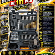 JUEGO DE BROCAS Y DESTORNILLADORES DE 111 PCS, ENTREGA DE FACTURA PARA SU GARANTÍA. VARIEDAD DE ARTÍCULOS DE FERRETERÍA - Img 57826931