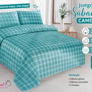 👆🏻👆🏻👆🏻👆🏻👆🏻👆🏻👆🏻 Juego de sábanas cameras 6000cup 100% algodón (4 piezas) (No edredón) Sabana plana Saba - Img 57152812