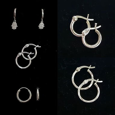 Aretes plata 925 - 8/10