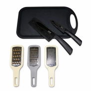 SET DE COCINA MULTIFUNCIONAL DE TABLA + CUCHILLO + RALLADORES - Img 56820608