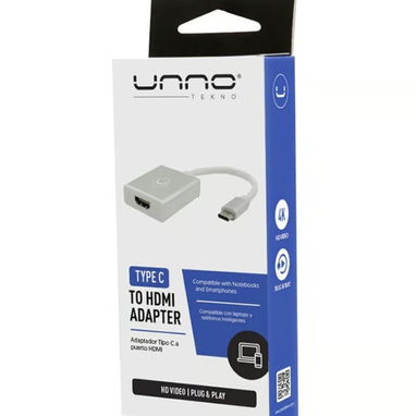 Adaptador Unno Tekno Tipo C A HDMI 4K Carcasa De Aluminio Plug & Play Compatible Multiplataforma 🔶 $15 - 2/2