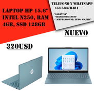 Laptop HP 15.6'' Intel N250, RAM 4GB, SSD 128GB "Nuevo Sellado" - Img 58272275