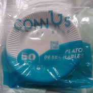 Platos desechables blancos 8"(50 unidades) - Img 55240440