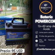 Batería powercore 12v-60 amp De Ácido Listas para usarse Año de fabricación: 2025 Precio:95 usd Transporte incluído - Img 54970900