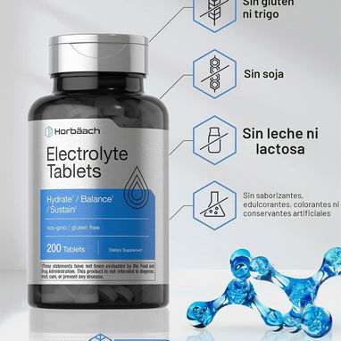 Electrolitos (Horbäach · 200 tabletas) - 6/9
