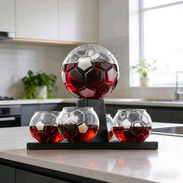 Hermosas Botellas de Cristal con sus Vasos Personalizados - Img 56186506