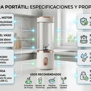 Batidora Portátil Recargable para Smoothies y Gym - Img 55942546