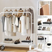 Percha Doble para colgar ropa con zapateras LF - Img 56029581