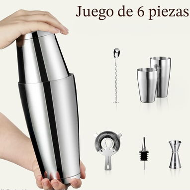 Set Coctelera Boston, 6 piezas De acero inoxidable - Img 99866901