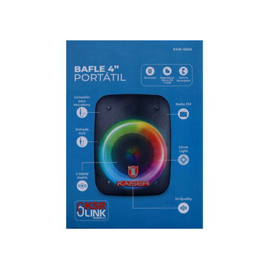 Bocina portátil inalámbrica bafle 4" Kaiser KSW-5004 - 2/2