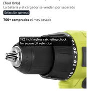 Taladro Ryobi 100 usd + 20 bateria litium - Img 58083351