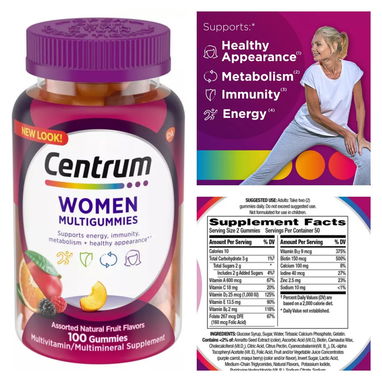 Multivitaminas Centrun woman y Men de gomitas 100 tab y 170 tab pomos sellados - Img 75769728