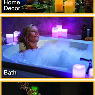 🕯️ Velas LED grandes sin llama, 3 colores cambiantes, cera real, mando a distancia, funcionan con 3 pilas AAA - Img 127139514
