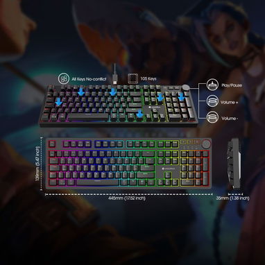 Vendo Teclado Mecanico Kooroi 100% Nuevo en caja !! - Img 125619441