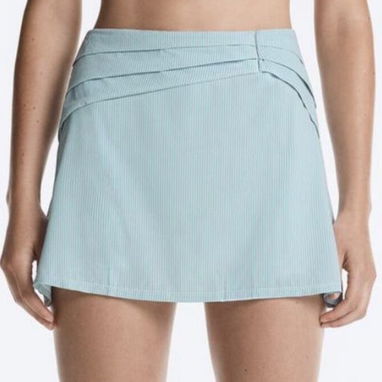 Falda Oysho High Rise Fruncida – Crudo Claro talla S - 2/4