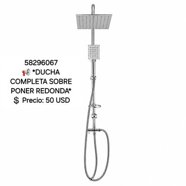 58296067  📢 *DUCHA COMPLETA SOBRE PONER CUADRADA* 💲 Precio: 50 USD 🛡 Garantía: 7 días - Img 122409407