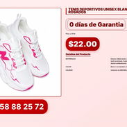 TENIS DEPORTIVOS UNISEX BLANCOS Y ROSADOS VPT#-0045 - Img 56823439