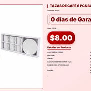 TAZAS DE CAFÉ 6 PCS BLANCAS VPT#-0267 - Img 56324112