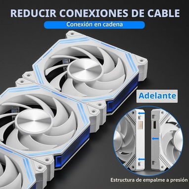 Fanes RGB darkFlash diseño infinito pack de 3 blancos nuevos en caja - 8/9