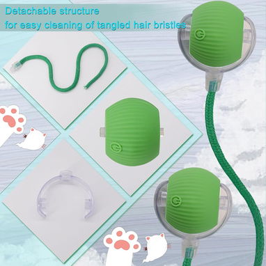 🐾 Bola Inteligente para Mascotas 🐶🐱 | Juguete Automático con Luz LED 💡 y Cola Divertida 🎾 | Gatos y Perros - Img 120741702