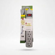 Regleta Eléctrica de 6 Tomas (1 metro) - Marca Blanca / Distribuidor Genérico (Ref. Estándar 6-Outlet 1M) - Img 55740955
