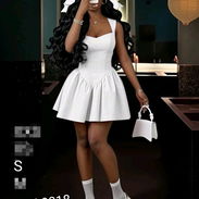 Vestido blanco de mujer talla S - Img 58418874