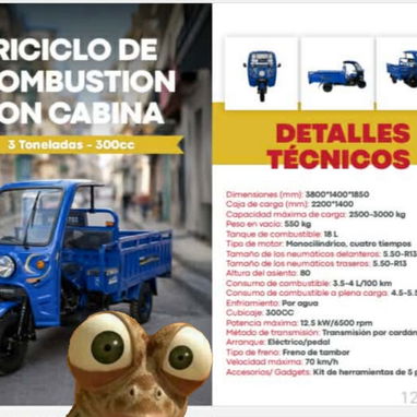 Triciclo de combustión con cabina es de 7 toneladas - Img 124384208
