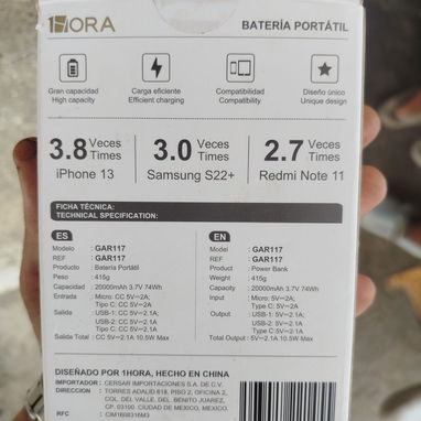 Cargador portátil de 20mil mAh - Img 127964718