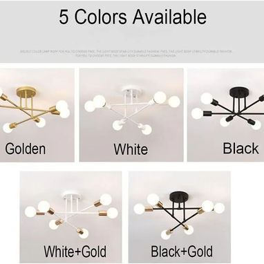 💡✨ LÁMPARA DE TECHO SPUTNIK – DEMEANOR | ORO Y NEGRO | MODERNA – 50 USD - Img 118820234