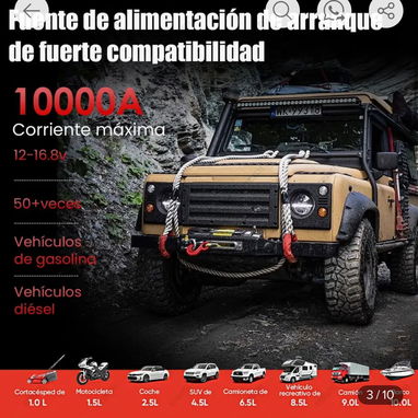 Arrancador de batería portátil 10000A - Img 123401342