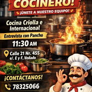 Buscamos Cocinero con experiencia en cocina criolla e internacional - Img 54985587