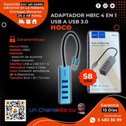 💯 USB 3.0 💯 HUB 4 EN 1 USB 3.0 MARCA HOCO. MENSAJERÍA CON FACTURA Y GARANTÍA. TL 54833699 - Img 53381636