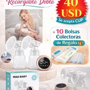 EXTRACTOR DE LECHE MATERNA RECARGABLE DOBLE - Img 55417136