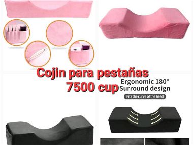 Cojines para aplicar pestañas y depilación de cejas negro y rosado - Img main-image-45739783