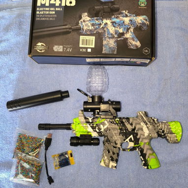 Ametralladora M416 de idrogel disparan duroooo traen todo lo de la foto video por Whatsapp - 5/7