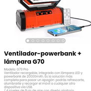Ventilador-powerbank + lámpara G70. Modelo: G70 Pro - Img 56081288