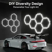 Luz Led Hexagonal 5 Luces De Lamparas De Techo Taller Show - Img 53926450